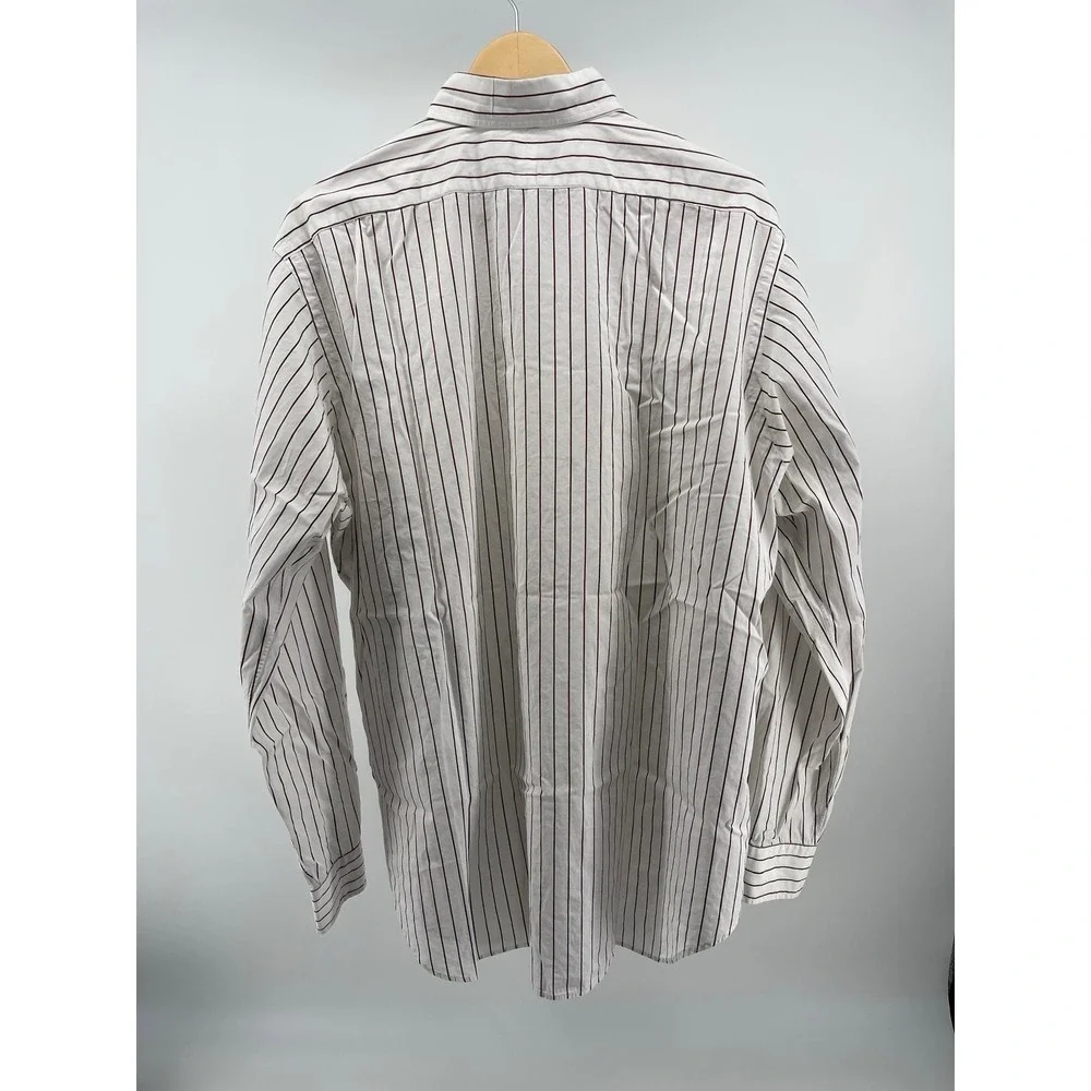 Polo Ralph Lauren Classic Fit Shirt Mens XL 17.5 White Striped Button Down‎